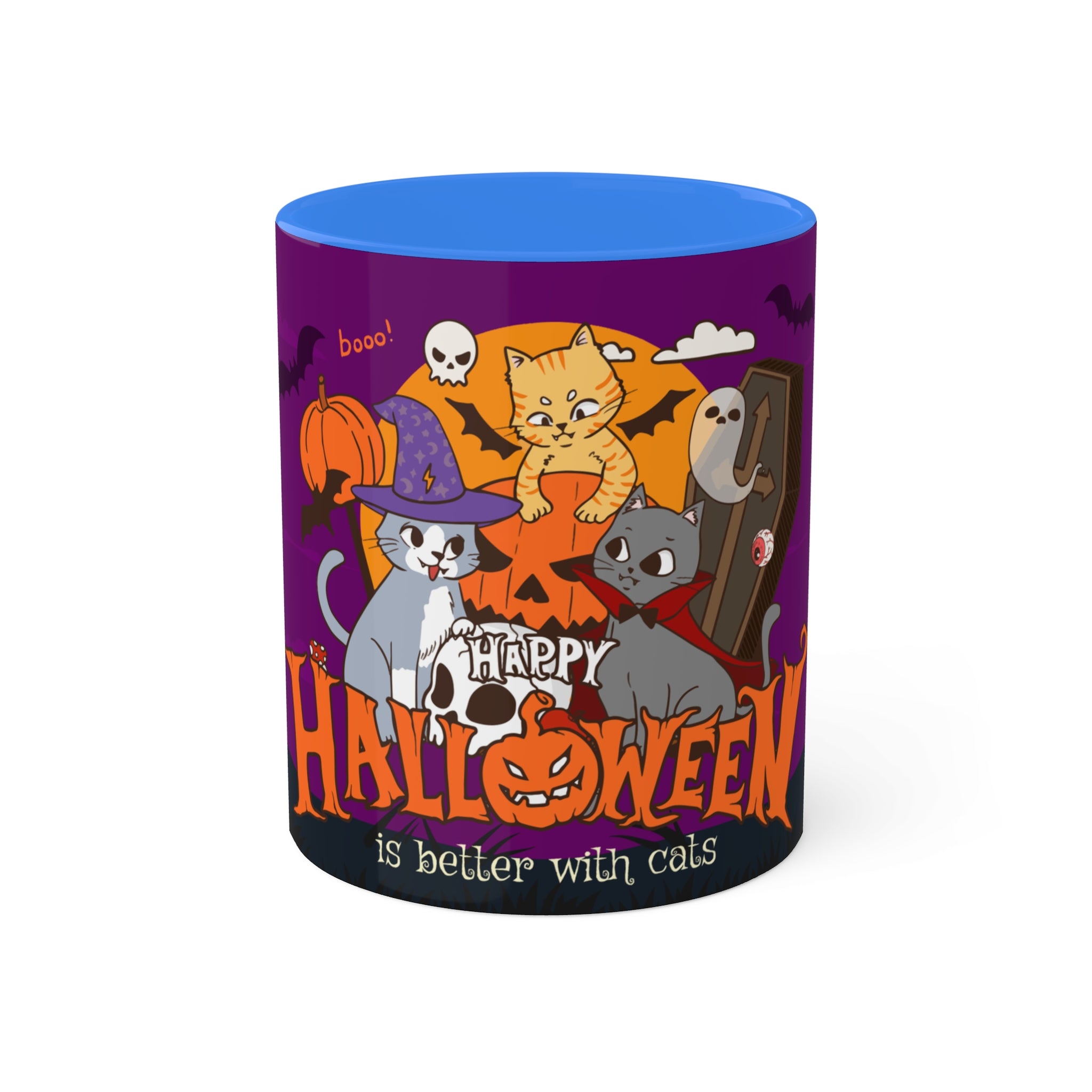 Happy Halloween is Better with Cats | Colorful Mugs
